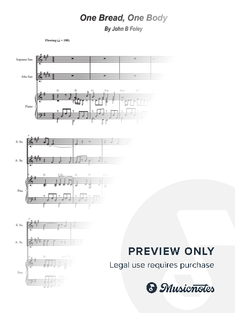 One Bread, One Body (Duet for Soprano and Alto Saxophone)