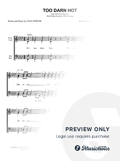 Too Darn Hot (Chorus SSAA)