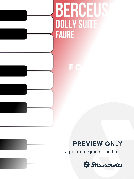 Berceuse Dolly Suite Easy Piano Sheet Music Combo