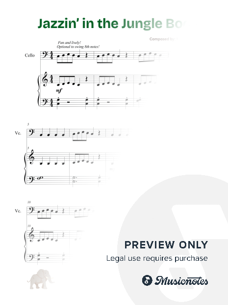"Jazzin' in the Jungle" (Piano and Cello)