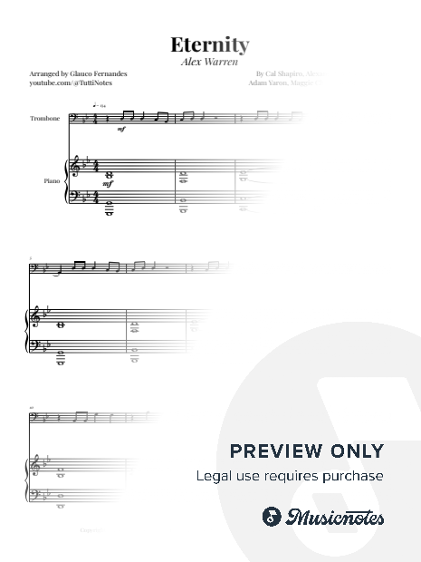 Eternity by Alex Warren | TROMBONE & PIANO