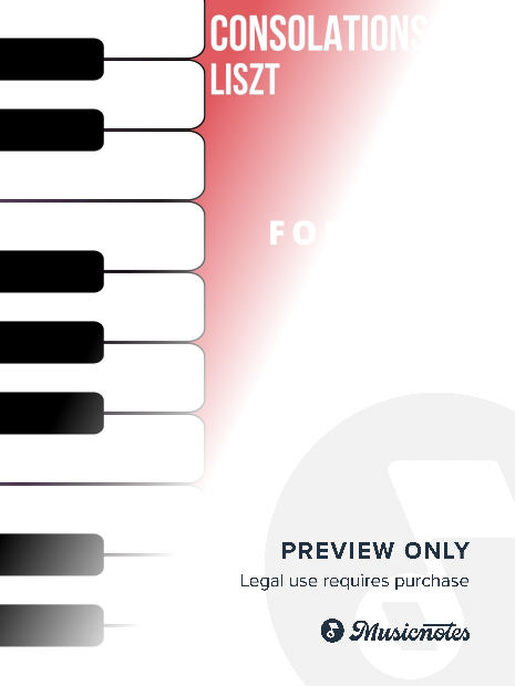 Consolations Number 2 Easy Piano Sheet Music Combo