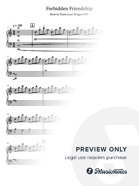 Forbidden Friendship, How to Train your Dragon OST, for Piano Solo