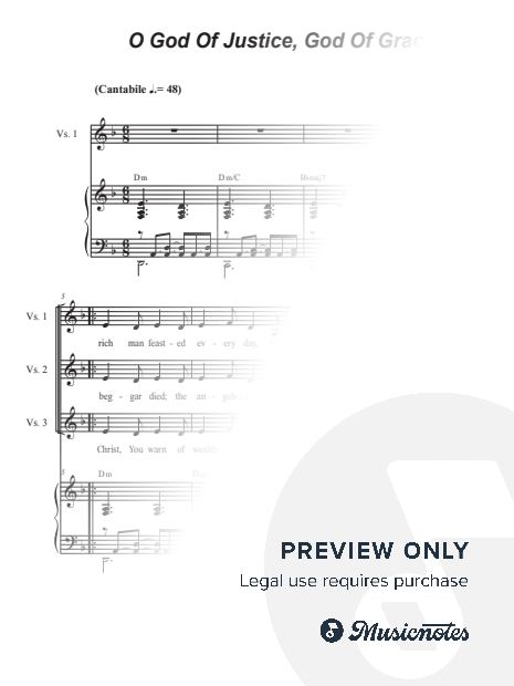 O God of Justice, God of Grace (2-part choir - (SA)