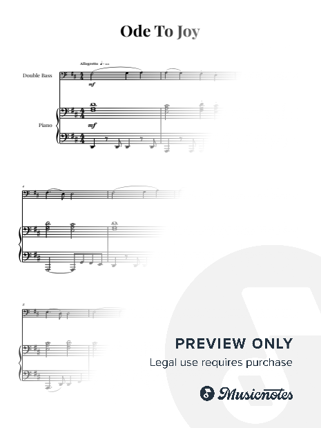 Ode to Joy (Beethoven's 9th Symphony Theme) | DOUBLE BASS & PIANO