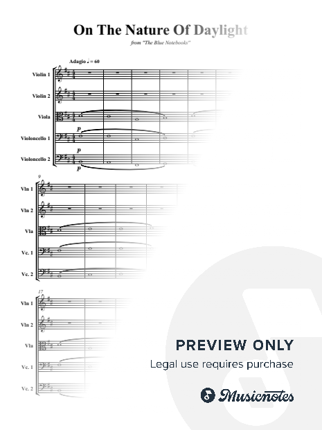 On the Nature of Daylight for String Orchestra
