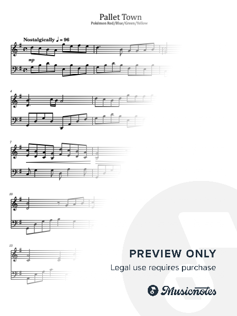 Pokémon Go! Pallet Town, for Easy Piano