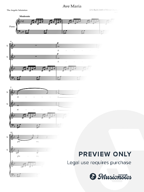Ave Maria (Bach/Gounod arr Mark Keane) SA