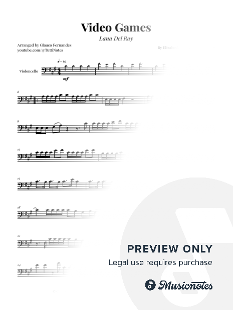 ideo Games by Lana Del Rey | CELLO SOLO