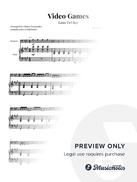 Video Games by Lana Del Rey | BASSOON & PIANO