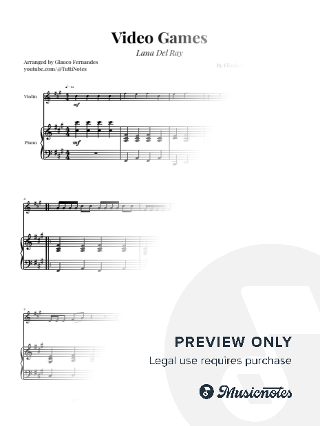 Video Games by Lana Del Rey | VIOLIN & PIANO