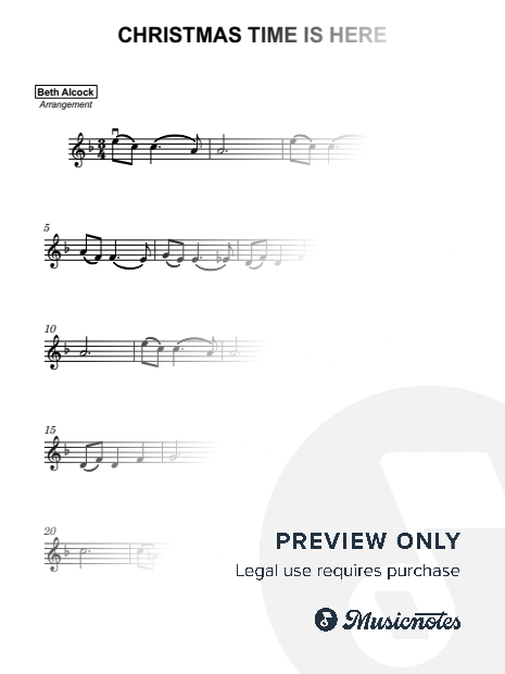 Christmas Time Is Here (A Charlie Brown Christmas) - violin