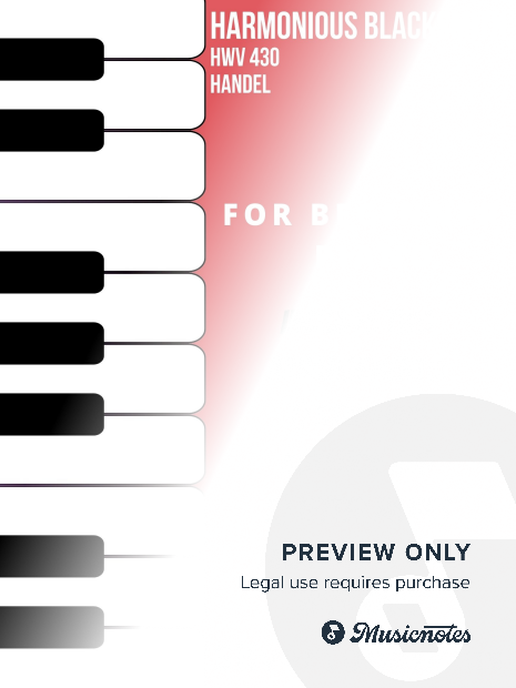 Harmonious Blacksmith HWV 430 Beginner Piano Sheet Music Combo