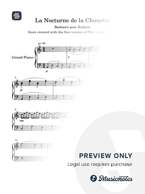 La Nocturne de la Chouette (Easy Piano)
