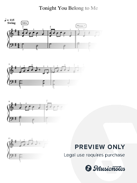Tonight You Belong to Me - Pre-Advanced