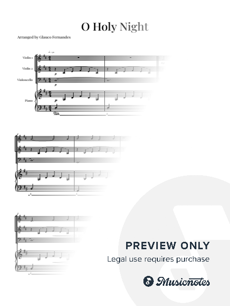 O Holy Night | STRING TRIO (Two Violins & Cello) WITH PIANO