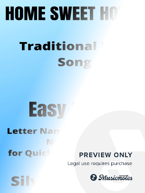 Home Sweet Home Easy Piano Sheet Music