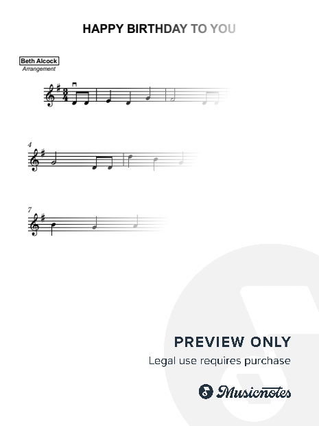 Happy Birthday to You - easy violin