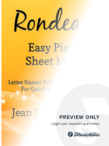 Rondeau Easy Piano Sheet Music