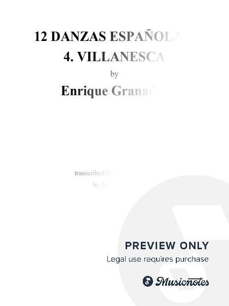 Granados: 12 Danzas españolas, Op. 37, 4. Villanesca