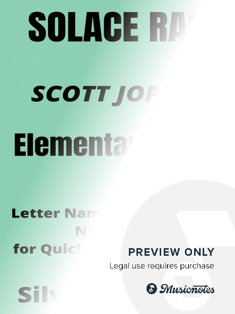 Solace Rag Elementary Piano Sheet Music