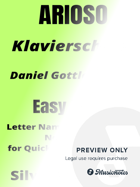 Arioso Klavierschule Easy Piano Sheet Music