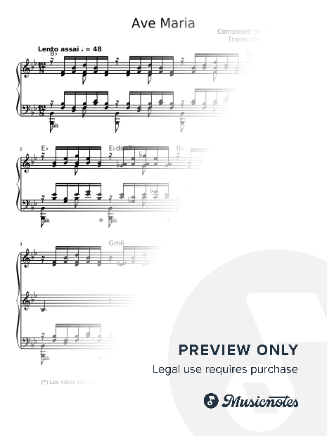 Ave Maria (Schubert-Liszt) (intermediate - medium version)