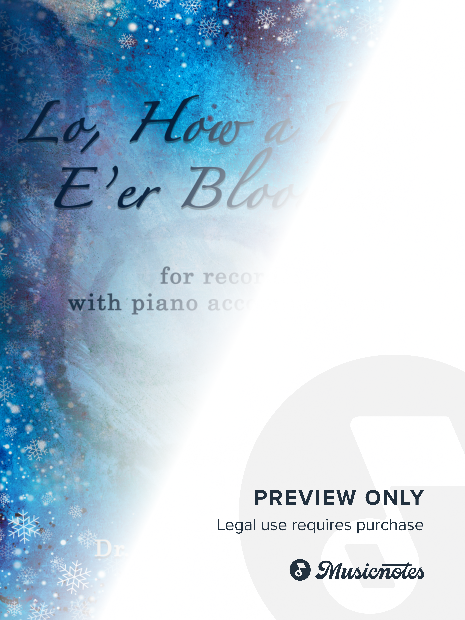 Lo, How a Rose E’er Blooming - Recorder with Piano accompaniment