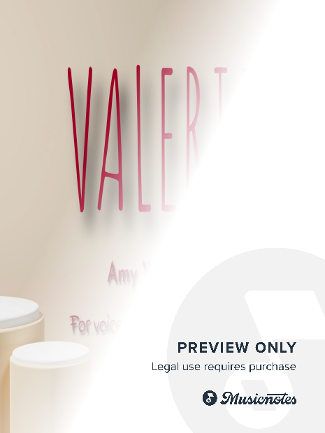 Valerie (for voices & jazz ensemble) - Score