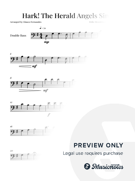 Hark! The Herald Angels Sing - Christmas Song | DOUBLE BASS SOLO