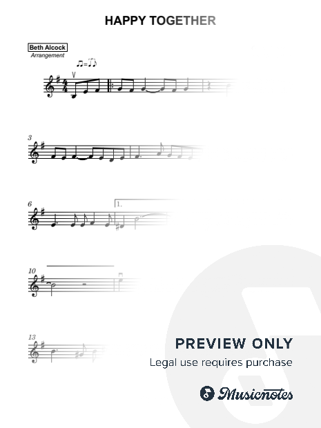 Happy Together (The Turtles) - violin