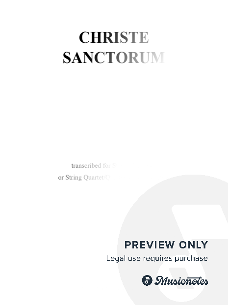 Christe sanctorum