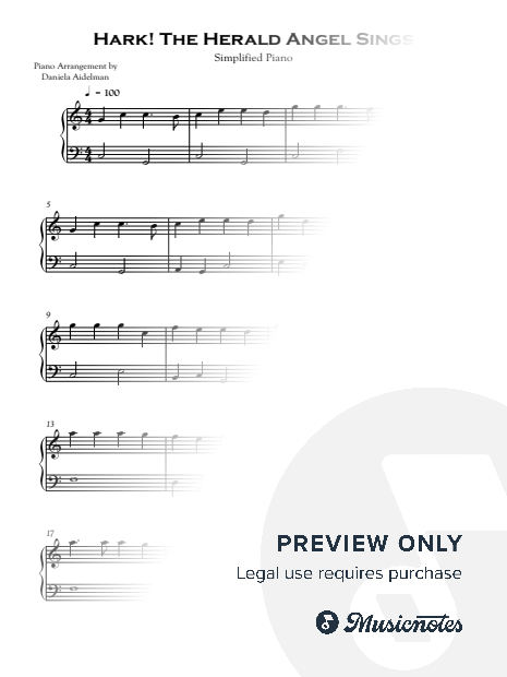 Hark! The Herald Angel Sings [simplified]