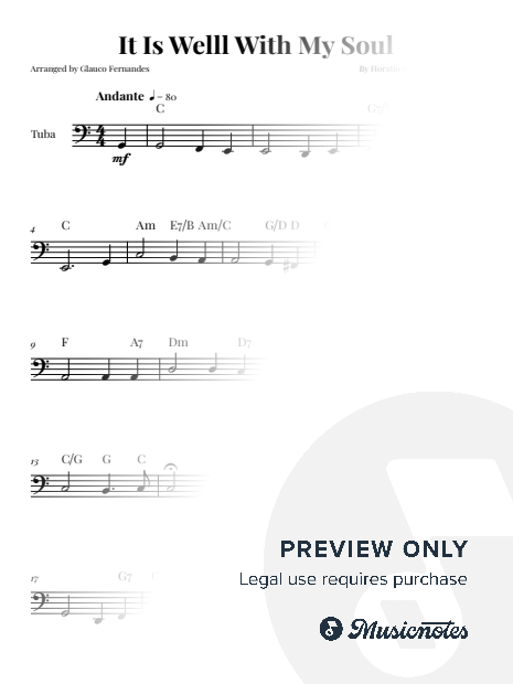 It Is Well With My Soul | Tuba Solo (with Chords)
