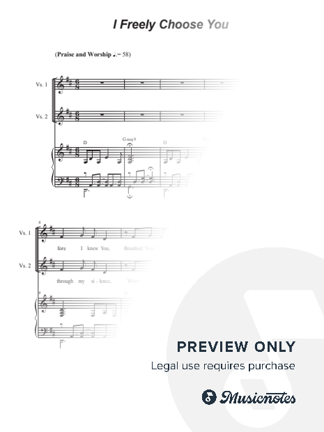 I Freely Choose You (2-part choir - (SA)