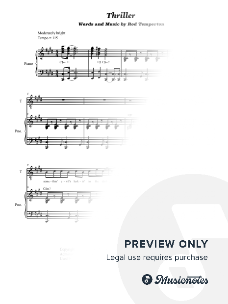 Thriller (2-part choir - (Soprano and Tenor)