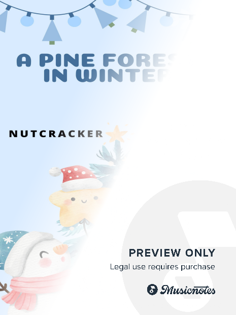 A Pine Forest in Winter Nutcracker Beginner Piano Sheet Music 2nd Edition