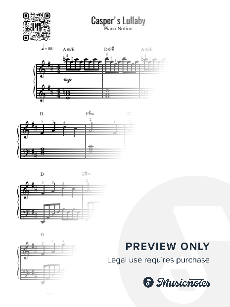 Casper's Lullaby, James Horner (Easy Piano)