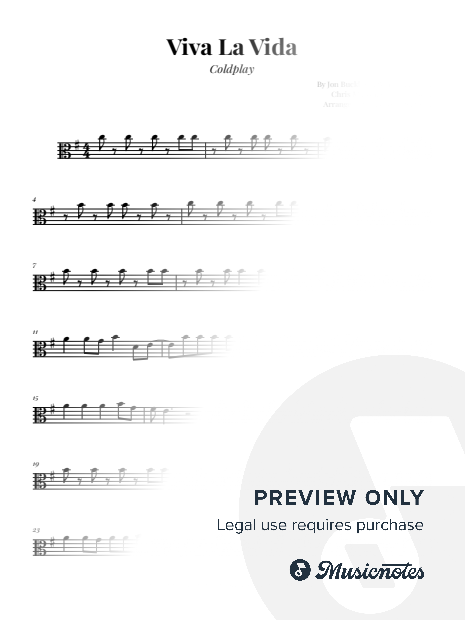 Viva La Vida - Coldplay | EASY VIOLA SOLO