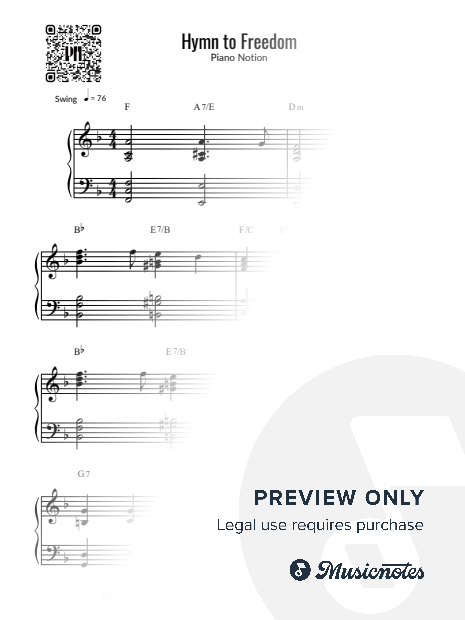 Hymn to Freedom, Oscar Peterson (Easy Piano)