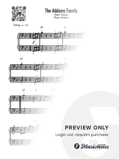 The Addams Family, Main Theme (Easy Piano)