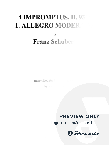 Schubert: 4 Impromptus, D. 935 (Op. 142), 1. Allegro moderato