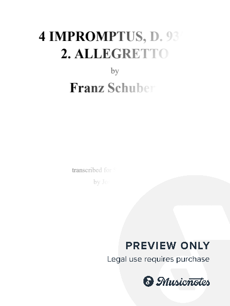 Schubert: 4 Impromptus, D. 935 (Op. 142), 2. Allegretto