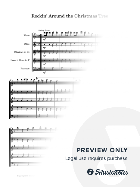 Rockin' Around The Christmas Tree | WOODWIND QUINTET (Score & Parts)