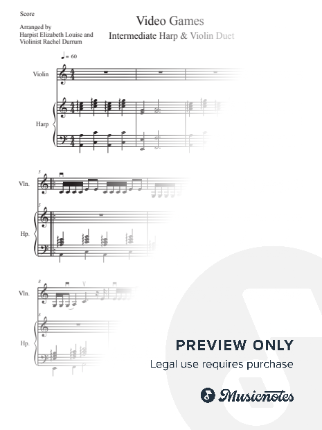 Video Games for Harp and Violin