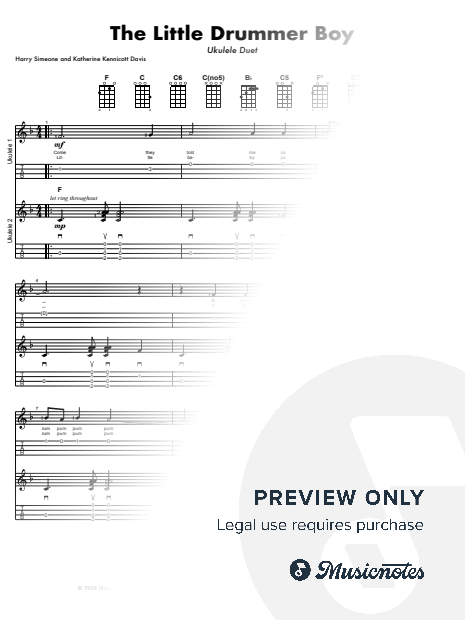 The Little Drummer Boy (Ukulele Duet)