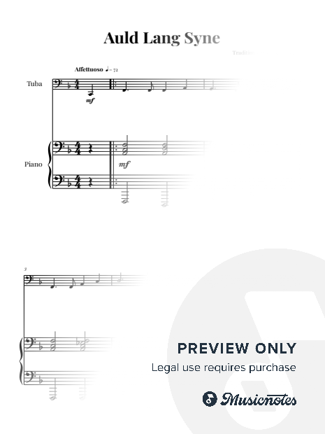 Auld Lang Syne | TUBA & PIANO