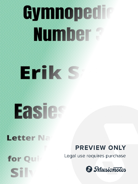 Gymnopedie Number 3 Easiest Piano 2nd Edition Sheet Music