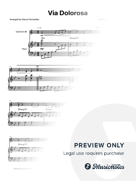 Via Dolorosa - Sandi Patty | Bb CLARINET & PIANO (with Chords)
