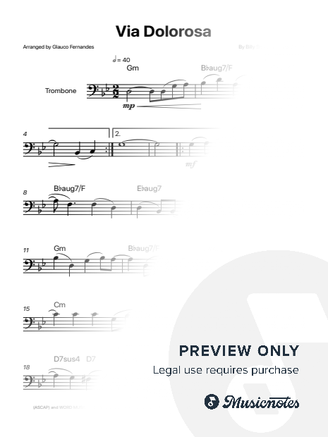 Via Dolorosa - Sandi Patty | TROMBONE SOLO (with Chords)